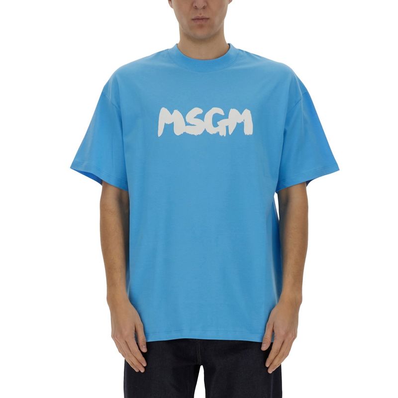 Msgm Men Cotton T-Shirt